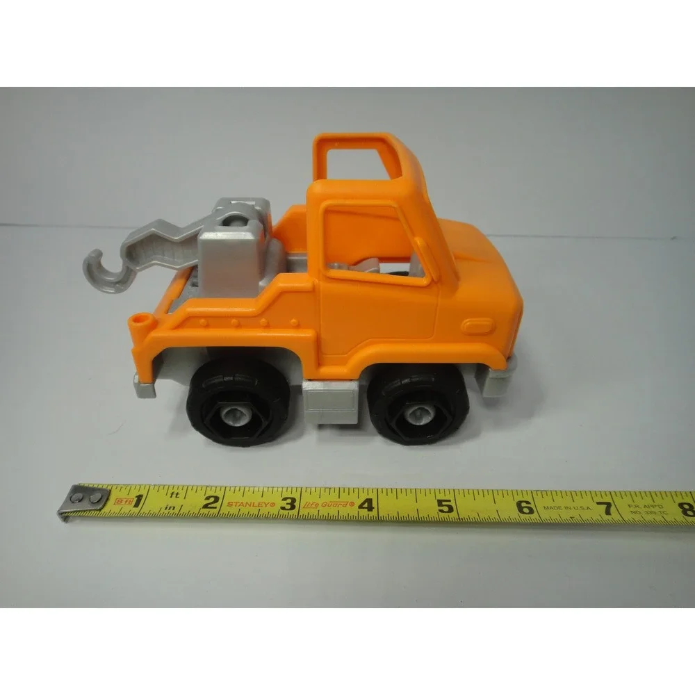Fisher-Price Little People Orange Help and Go Tow Truck Face Vehicle 2023 Mattel